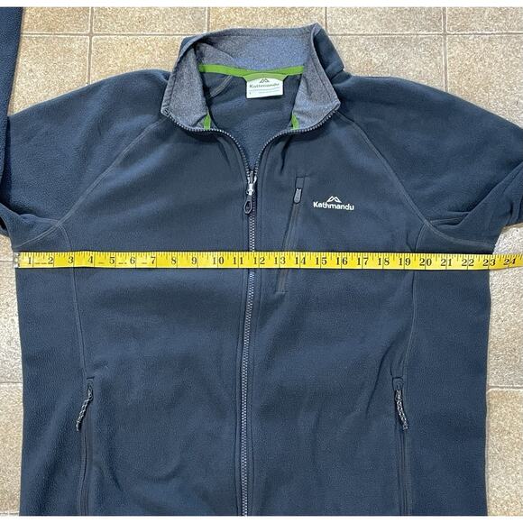 Kathmandu Full Zip Fleece Jacket Dark Gray Men's Size Large Lightweight Polartec - Picture 4 of 11